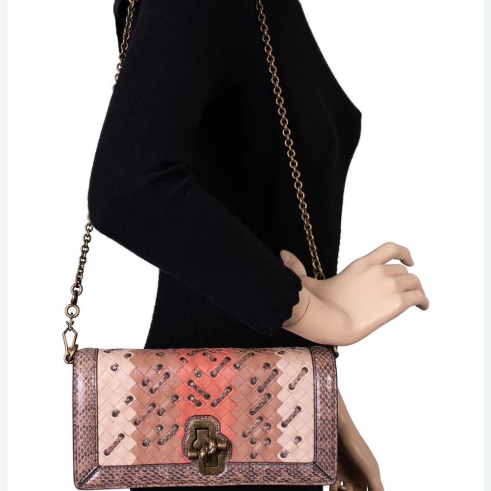 *SOLD* Bottega Limited Run Nappa Snakeskin Intrecciato Club Stitch Knot